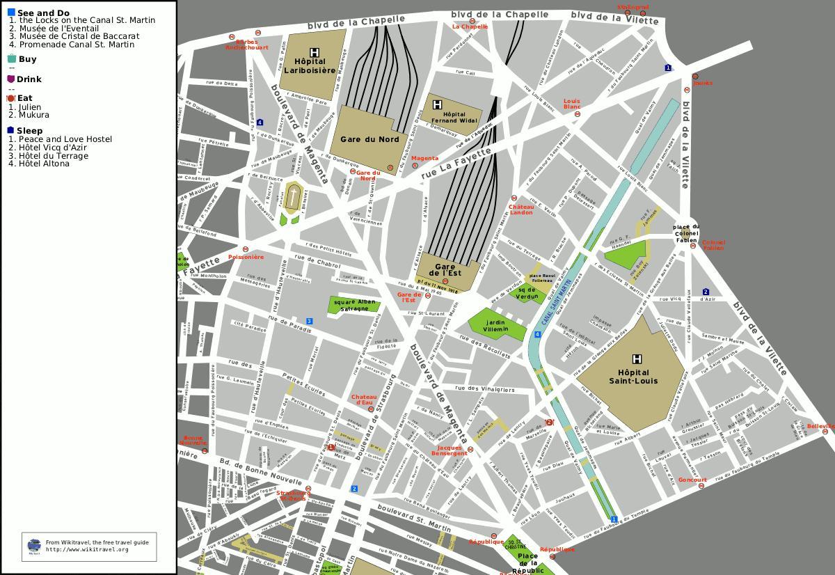 Carte 10ème arrondissement Paris