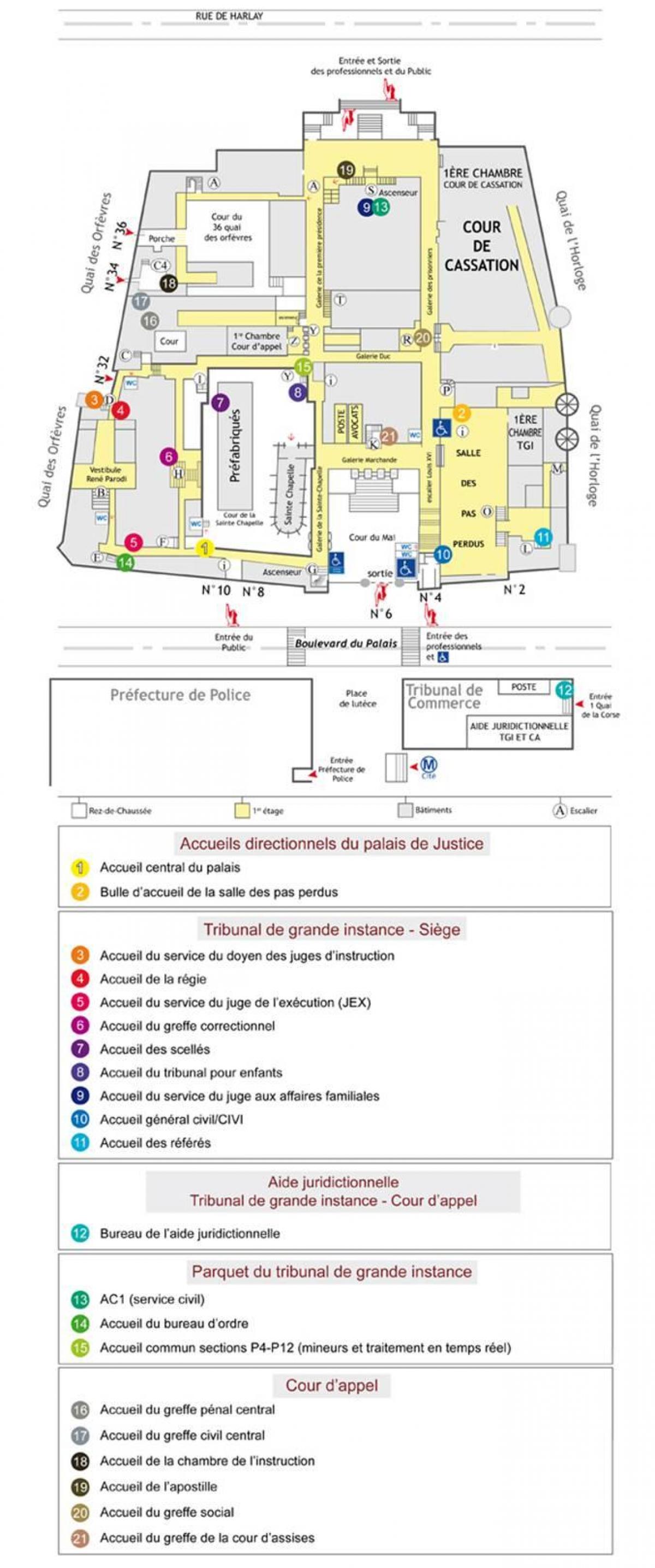 Carte Palais de Justice Paris