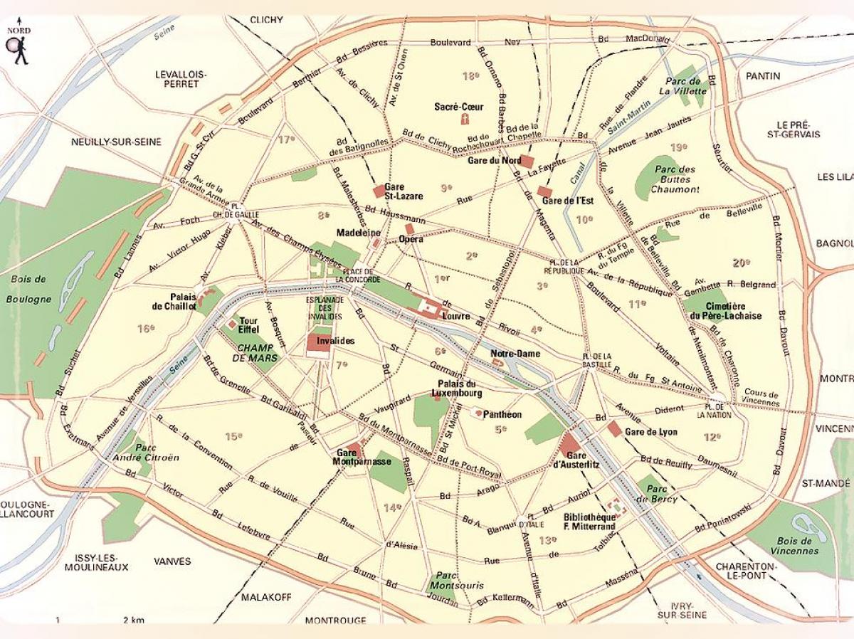Carte parcs Paris