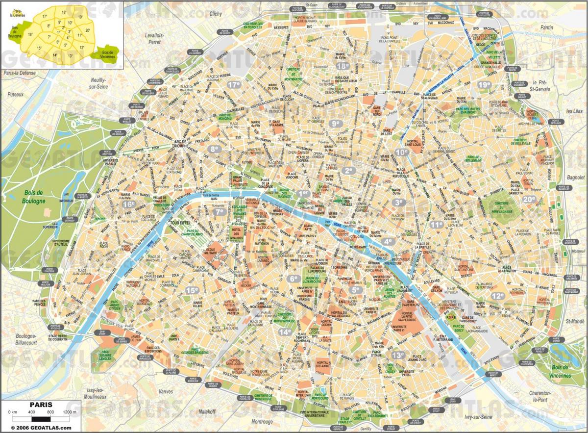 Carte Rues de Paris