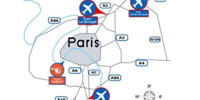 Carte de l'aéroports Paris
