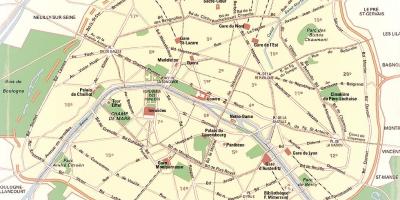 Carte des parcs Paris