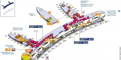 Carte du CDG terminal 2F