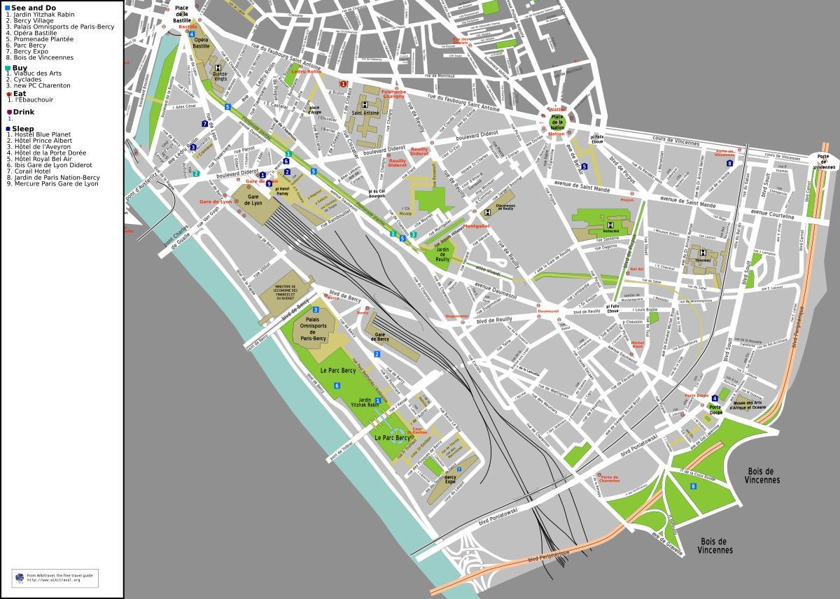 Carte 12ème arrondissement Paris