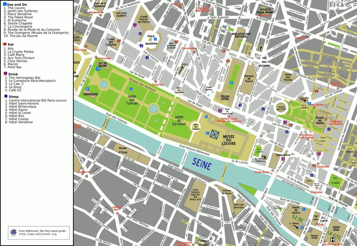 Carte 1er arrondissement Paris