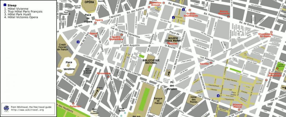Plan 2ème arrondissement Paris - Carte 2ème arrondissement Paris (France)