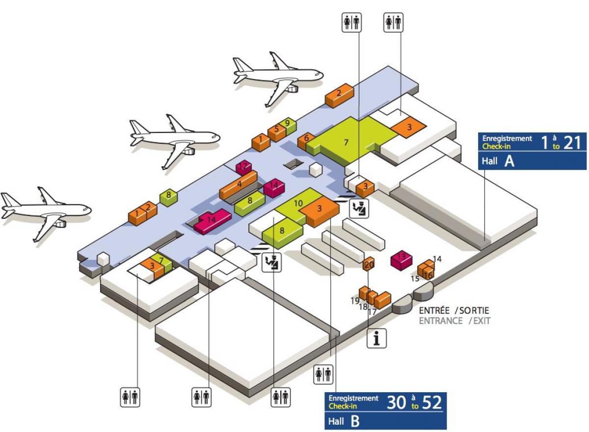 Carte CDG terminal 3