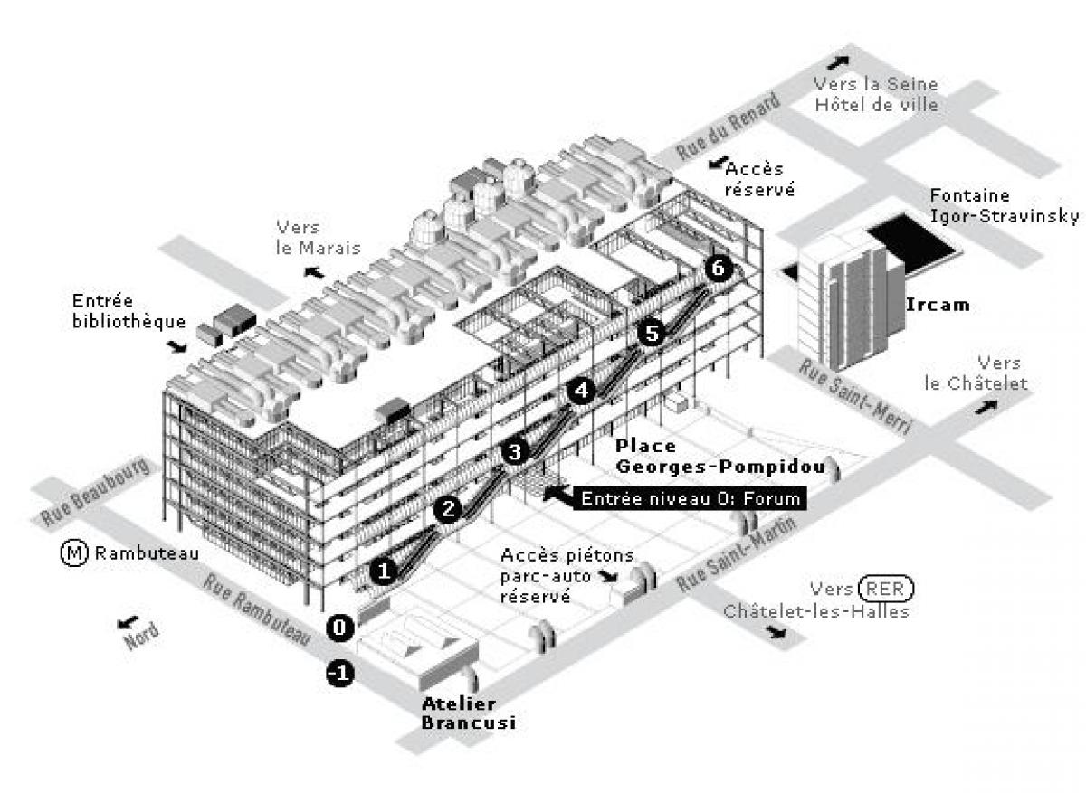 Carte Centre Pompidou