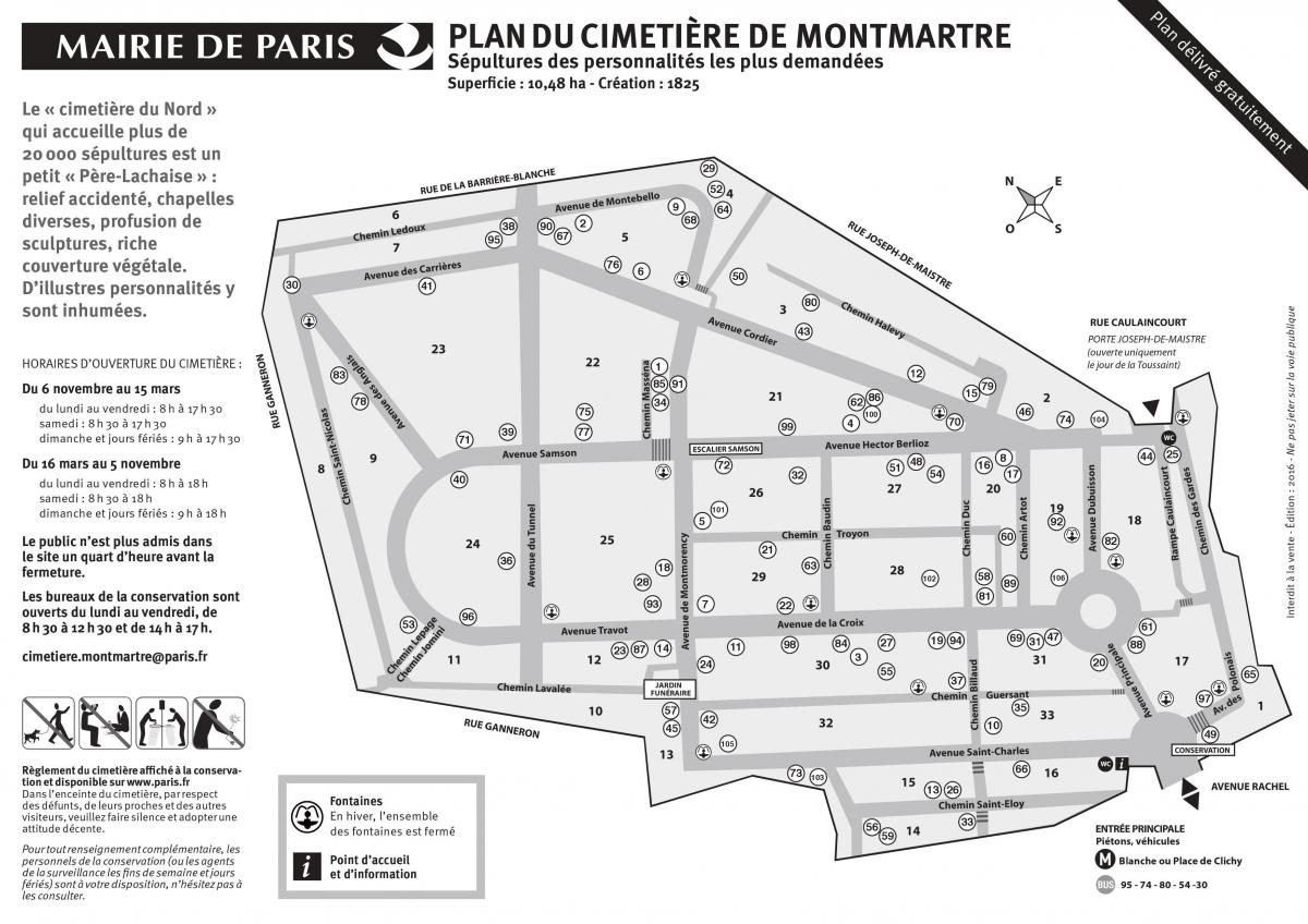 Carte Cimetière Montmartre