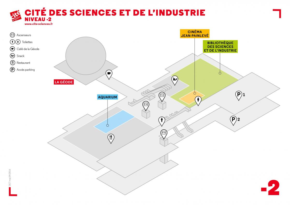 Carte Cité des sciences Niveau -2