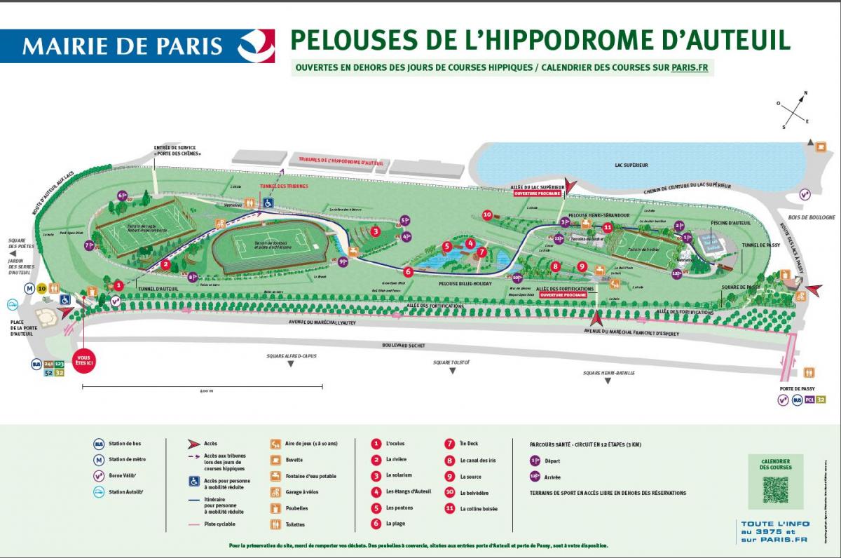 Carte Hippodrome d'Auteuil