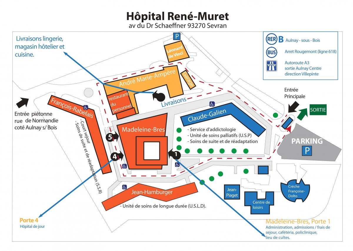 Carte hopital René-Muret