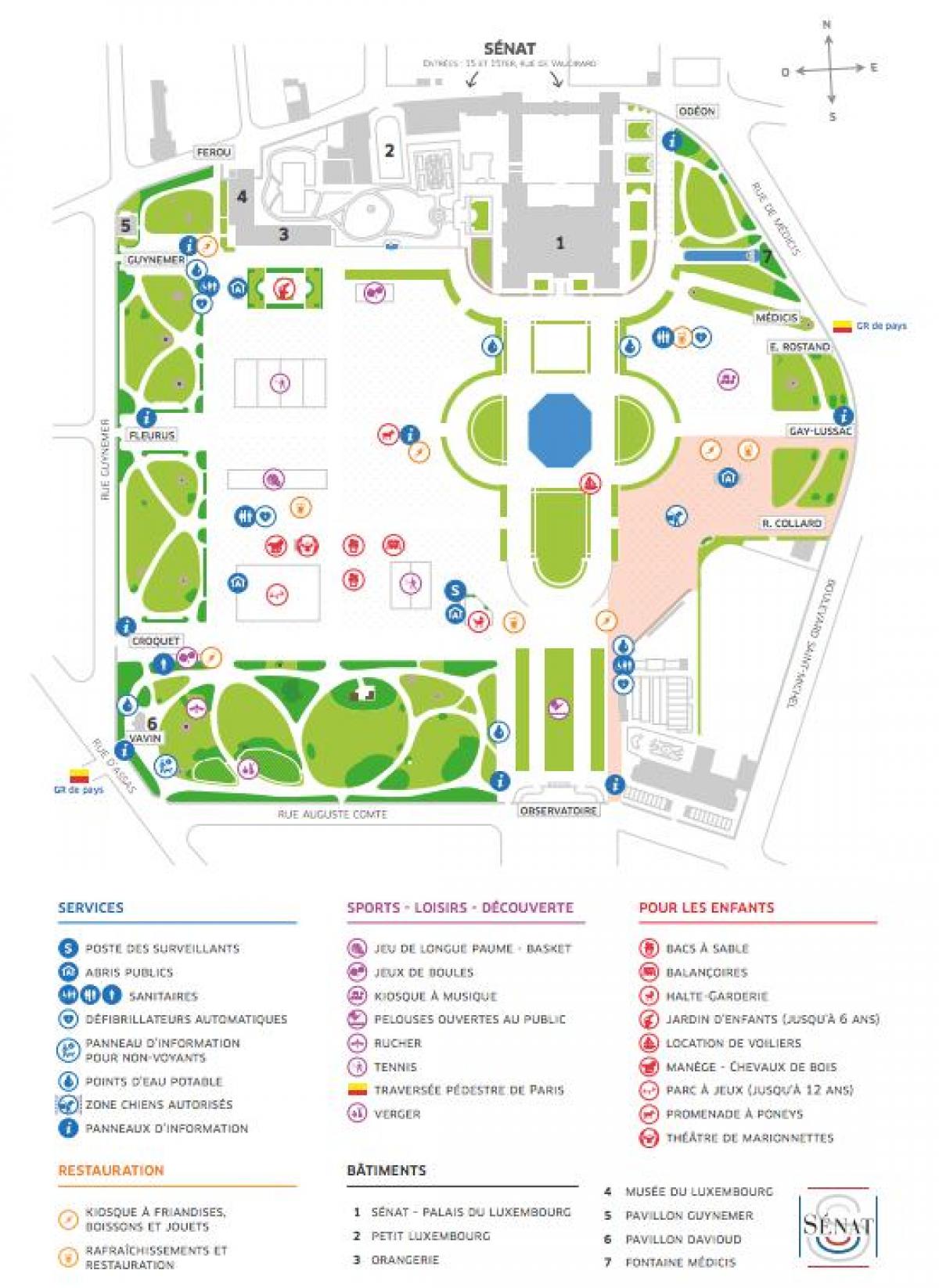 Carte Jardin du Luxembourg