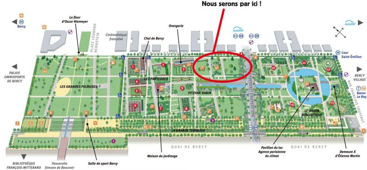 Carte Parc de Bercy