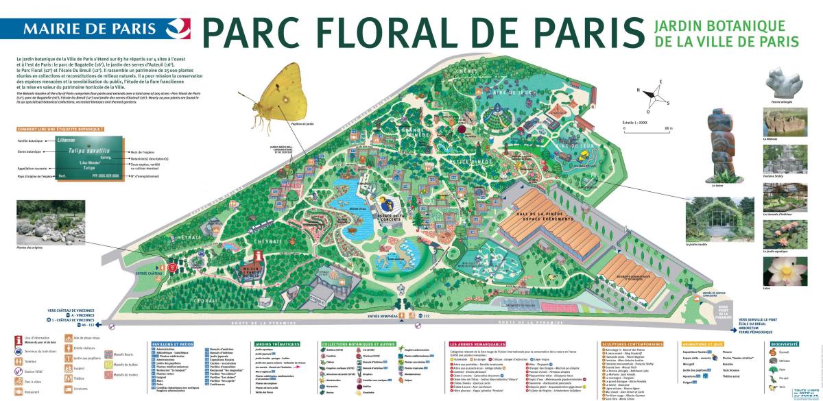 Carte Parc floral de Paris