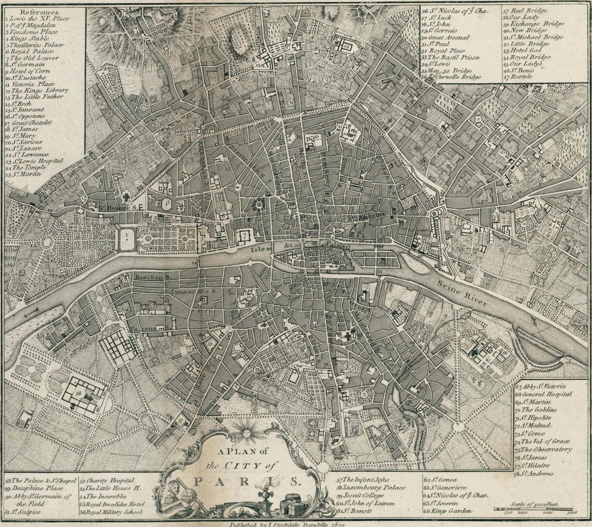 Carte Paris 1800