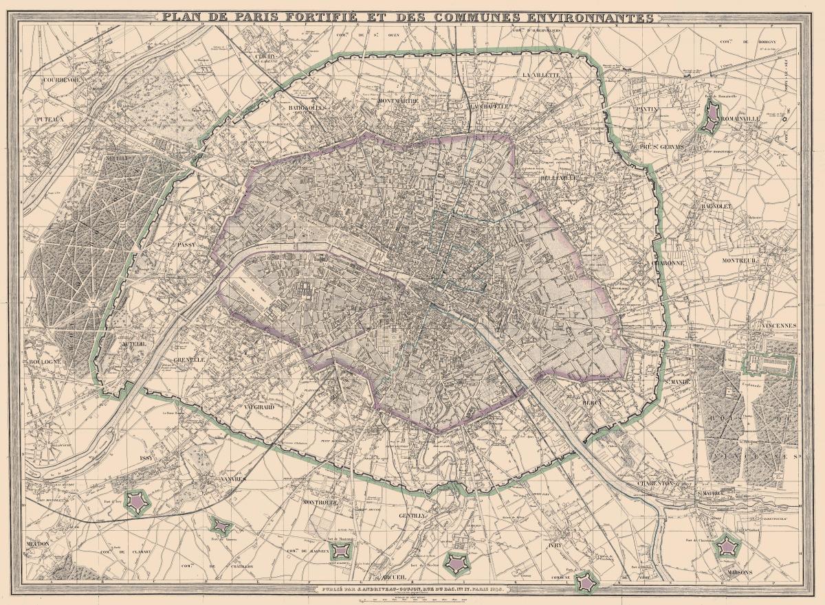 Carte Paris 1850