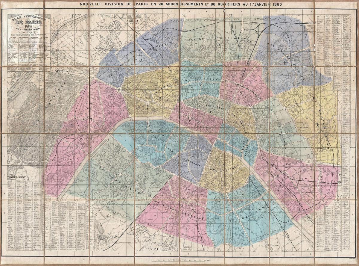 Carte Paris 1860