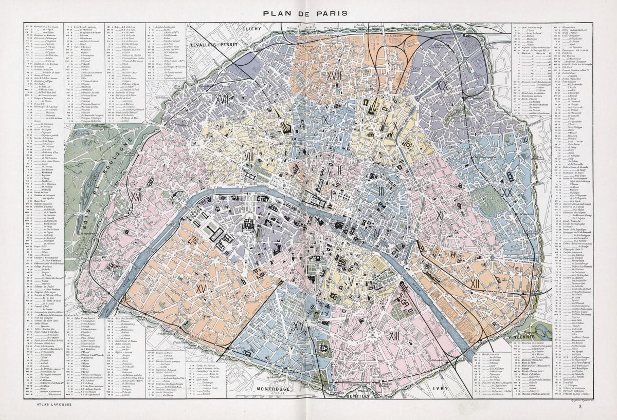 Carte Paris 1900