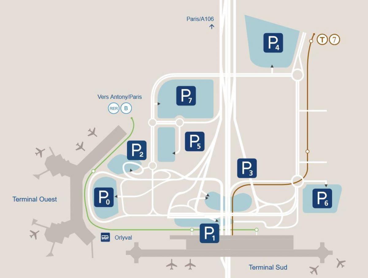 Carte parking Orly