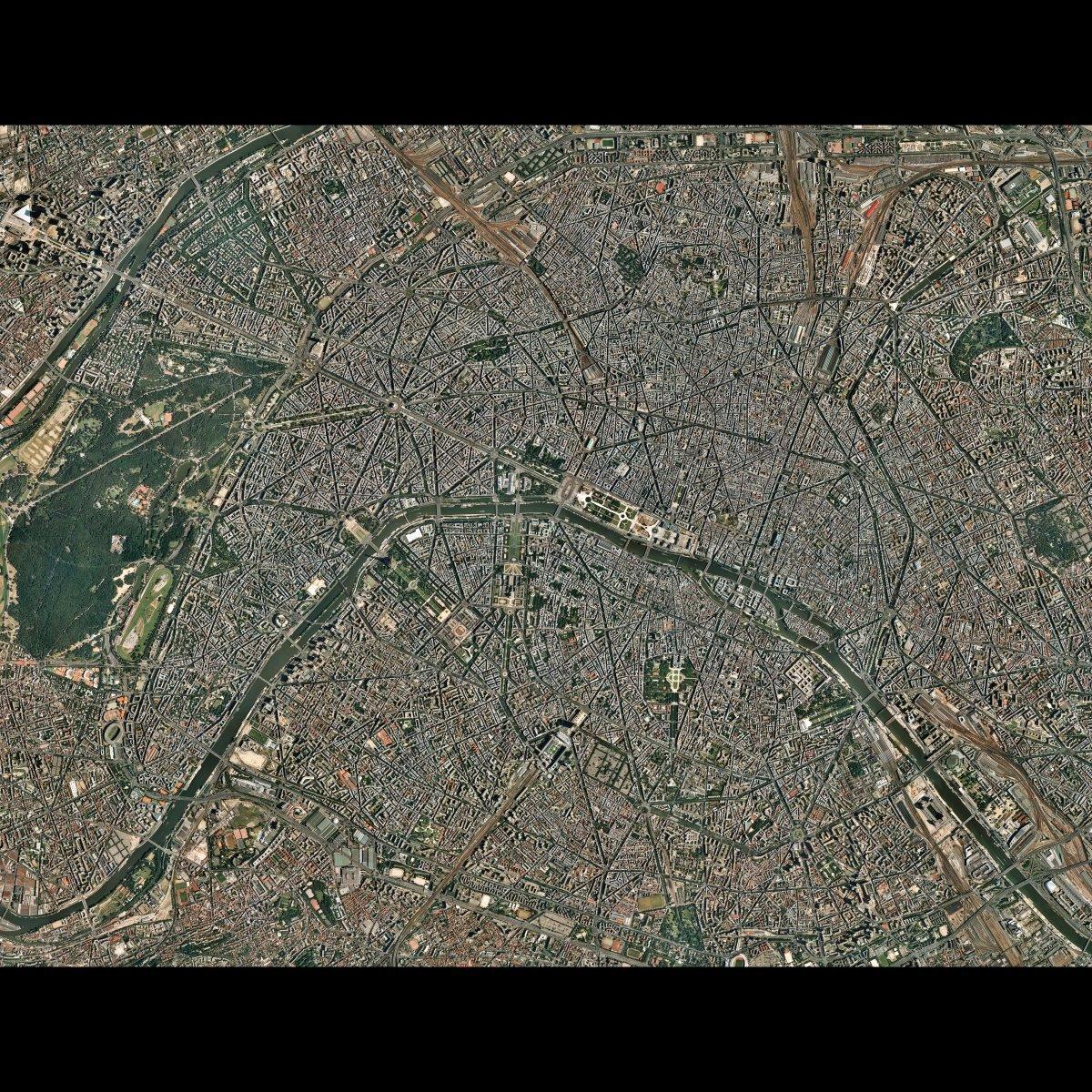 Carte satellite Paris