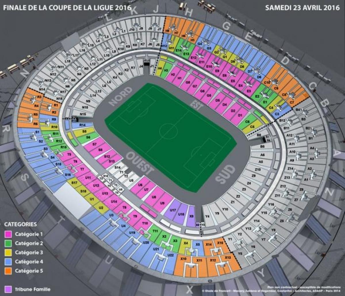 Carte Stade de France Football