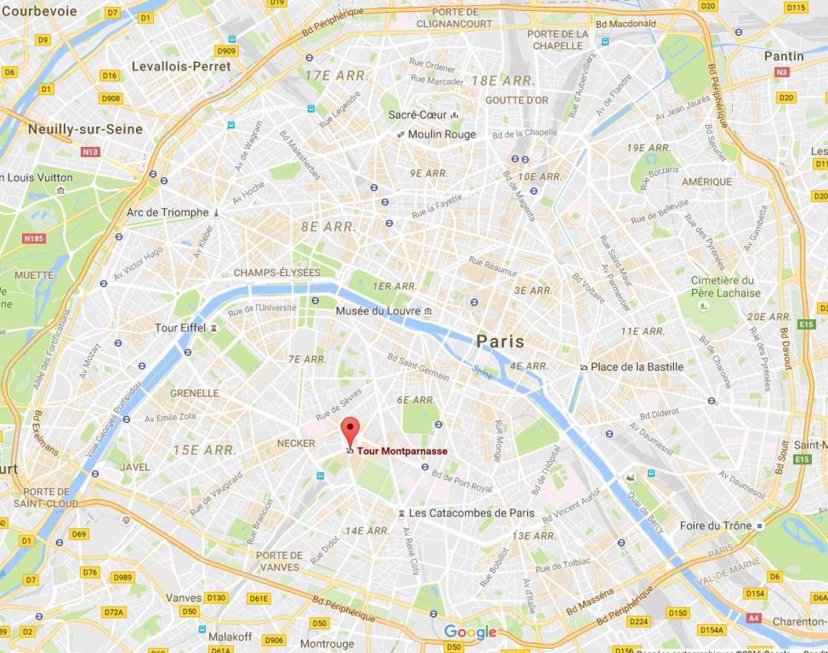 Carte Tour Montparnasse