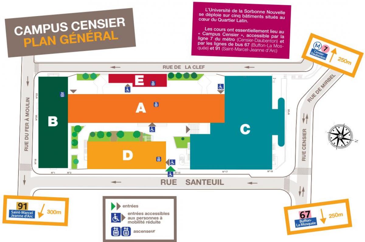 carte paris 3 Plan université Paris 3   Carte université Paris 3 (France)