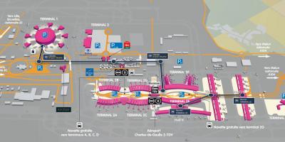 Carte de l'aeroport Roissy