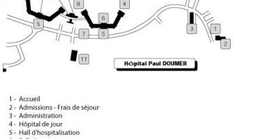 Carte de l'hopital Paul Doumer