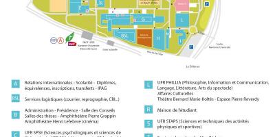 Carte de l'université Nanterre