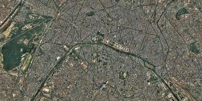 Carte de la vue satellite Paris