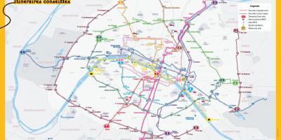 Carte des balades vélo Paris