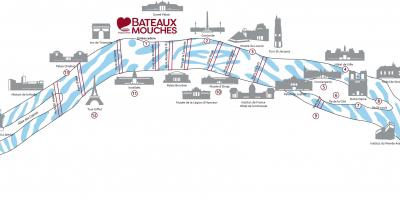 Carte des bateaux mouches Paris