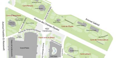 Carte des Jardins des Champs-Élysées