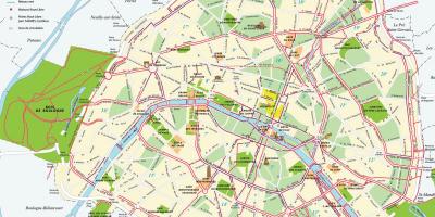 Carte des pistes cyclables Paris