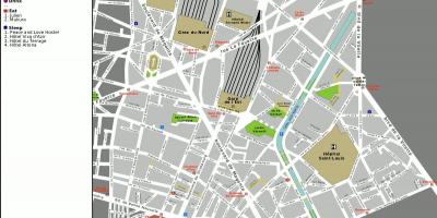 Carte du 10ème arrondissement Paris