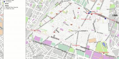 Carte du 14ème arrondissement Paris