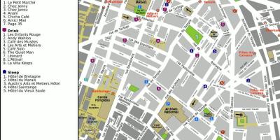 Carte du 3ème arrondissement Paris