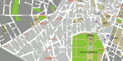 Carte du 6ème arrondissement Paris