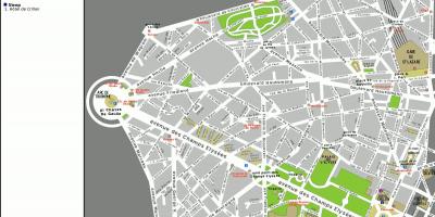 Carte du 8ème arrondissement Paris