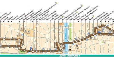 Carte du bus Paris ligne 95