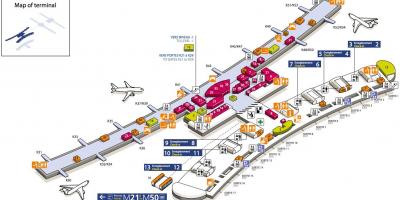 Carte du CDG terminal 2E
