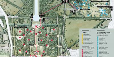 Carte du jardin Chateau de Versailles