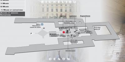 Carte du musée du Louvre Niveau -2