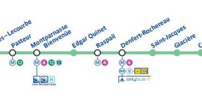 Carte du métro Paris ligne 6