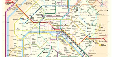 Carte du métro Paris