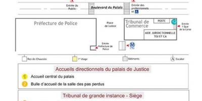 Carte du Palais de Justice Paris
