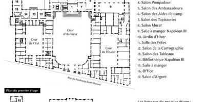 Carte du Palais de l'Élysée