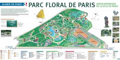 Carte du Parc floral de Paris